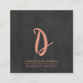Modernes Monogramm für Minimalistische Makeup-Küns Quadratische Visitenkarte
