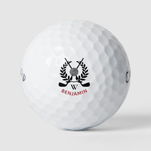 Modernes Monogramm Golfball