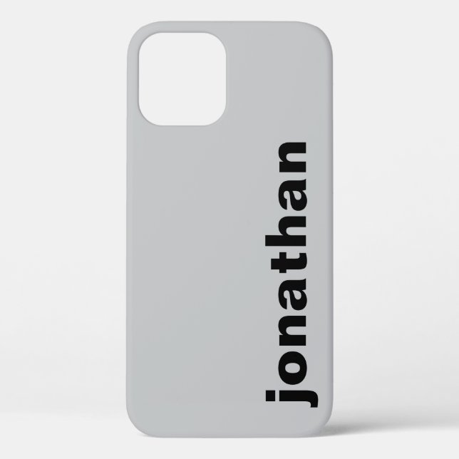 Modernes Monogramm Grau Case-Mate iPhone Hülle (Rückseite)