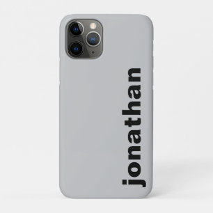 Modernes Monogramm Grau Case-Mate iPhone Hülle