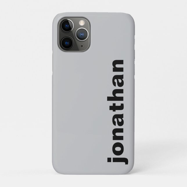 Modernes Monogramm Grau Case-Mate iPhone Hülle (Rückseite)