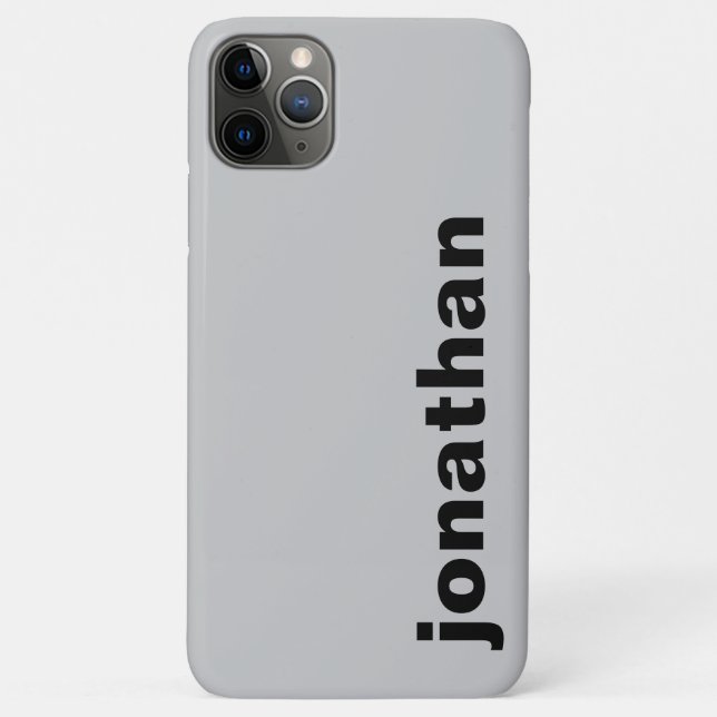 Modernes Monogramm Grau Case-Mate iPhone Hülle (Rückseite)