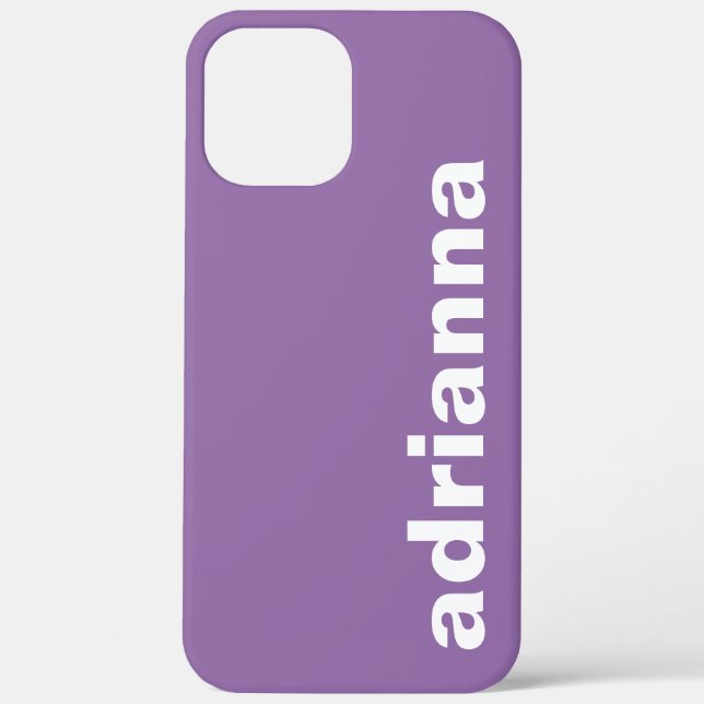 Modernes Monogramm Lila Case-Mate iPhone Hülle (Rückseite)
