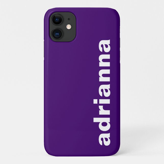 Modernes Monogramm Lila Case-Mate iPhone Hülle (Rückseite)