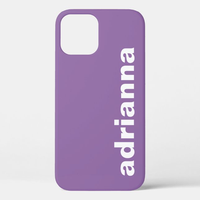 Modernes Monogramm Lila Case-Mate iPhone Hülle (Rückseite)