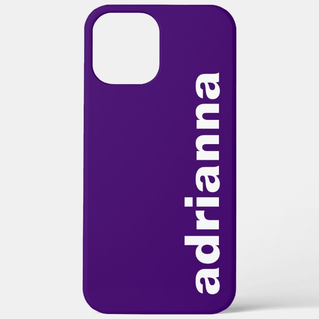 Modernes Monogramm Lila Case-Mate iPhone Hülle (Rückseite)