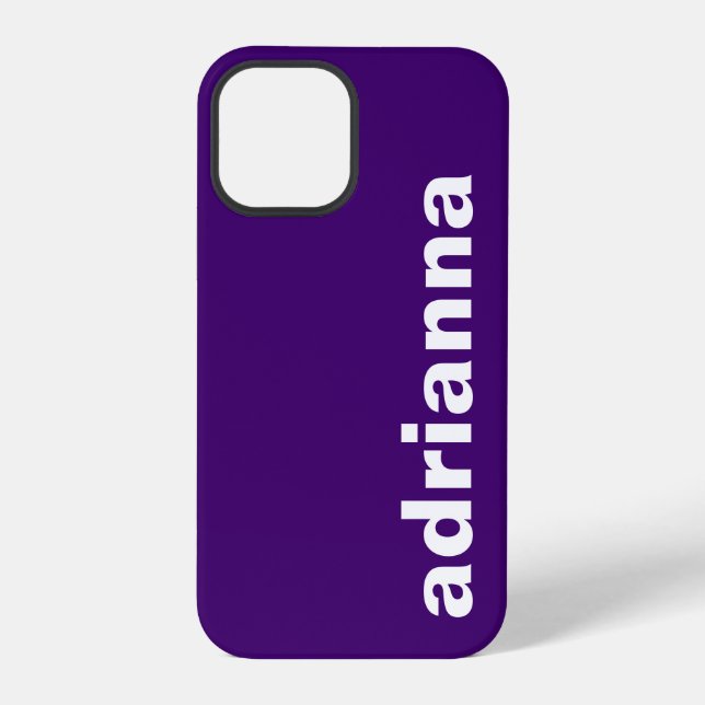 Modernes Monogramm Lila iPhone 12 Pro Hülle (Rückseite)