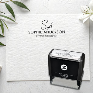 Modernes Monogramm-Logo Professionelles Geschäft Permastempel