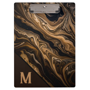 Modernes Monogramm-Marmor Klemmbrett