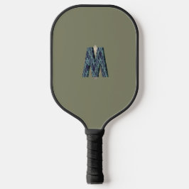 Modernes Monogramm | Minimalistische Maskuline Pickleball Schläger