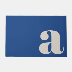 Modernes Monogramm Minimalistisches Lebendiges Bla Fußmatte