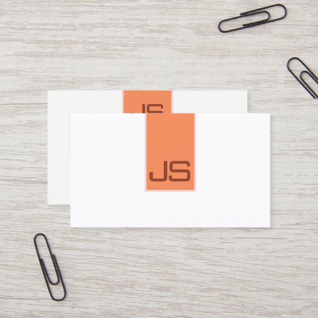 Modernes Monogramm mit einfacher Vorlage Elegantes Visitenkarte (Vorderseite/Rückseite Beispiel)