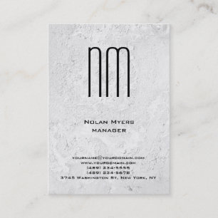 Modernes Monogramm mit einzigartiger grauer Wandst Visitenkarte