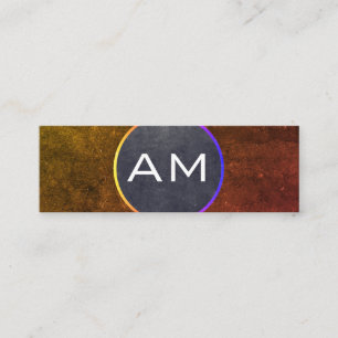 Modernes Monogramm mit texturierter Farbdarstellun Mini Visitenkarte