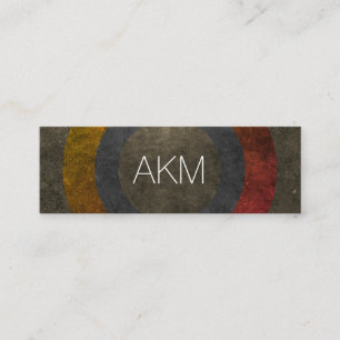 Modernes Monogramm mit texturierter Farbdarstellun Mini Visitenkarte