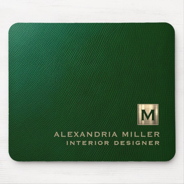 Modernes Monogramm Mousepad (Vorne)
