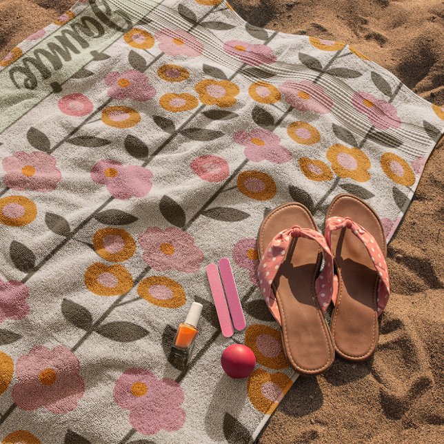 Modernes Monogramm-Muster Strandtuch (Von Creator hochgeladen)