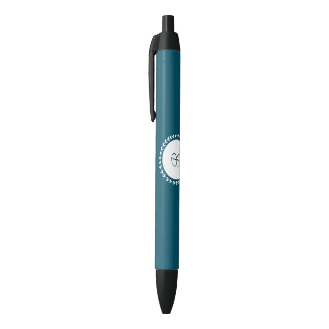 Modernes Monogramm Navy Blue Kugelschreiber (Oberseite (Vertikal))
