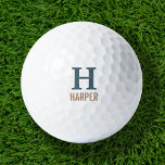 Modernes Monogramm Personalisiert Golfball<br><div class="desc">Stärken Sie Ihr Spiel mit unseren individuellen Golfbälle, mit einem modernen Monogramm-Initial und Ihrem Namen für eine elegante Touch. Diese hochwertigen Golfbälle sind stilvoll und leistungsgerecht gestaltet und bieten eine hervorragende Kontrolle, Distanz und Abfahrt. Diese personalisierten Bälle sind perfekt für Golfer, die eine Mischung aus Luxus und Funktionalität schätzen, und...</div>