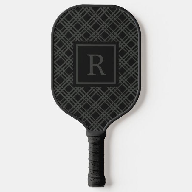 Modernes Monogramm Pickleball Schläger (Vorderseite)