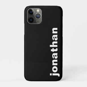 Modernes Monogramm Schwarz Case-Mate iPhone Hülle