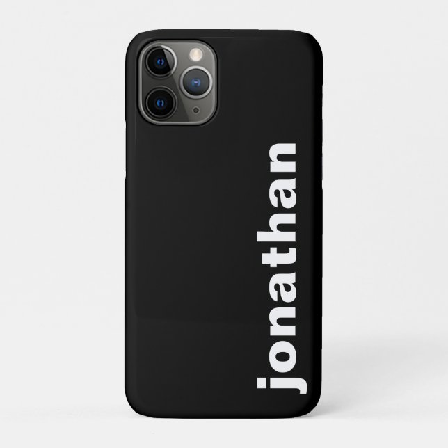 Modernes Monogramm Schwarz Case-Mate iPhone Hülle (Rückseite)