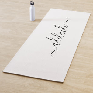 Modernes Monogramm-Schwarz-weißes Yoga-Mat-Traini Yogamatte