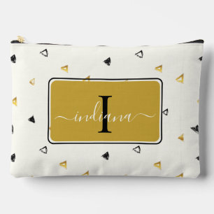 Modernes Monogramm Script Abstraktes Muster Zubehörtasche