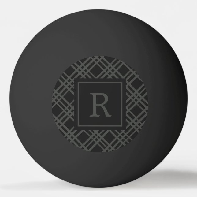 Modernes Monogramm Tischtennisball (Vorderseite)