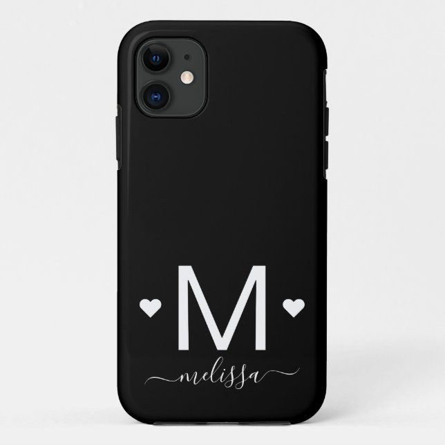 Modernes Monogramm weiblicher Schriftzeichen Schwa Case-Mate iPhone Hülle (Rückseite)