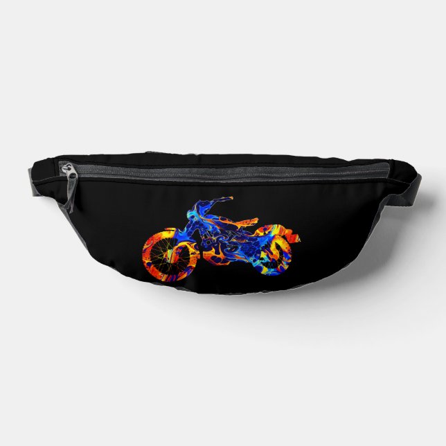 MODERNES MOTOKROSS FARBIG ABSTRAKT BAUCHTASCHE (Ablage )