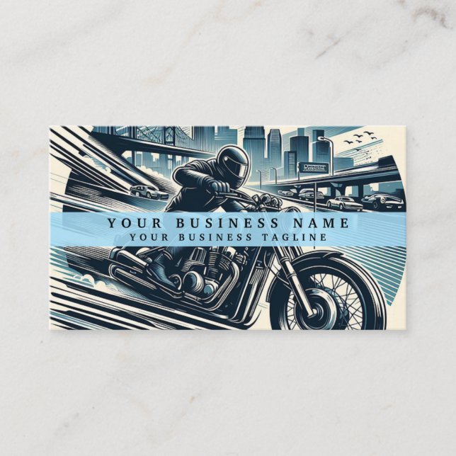 Modernes Motorrad Visitenkarte (Vorderseite)