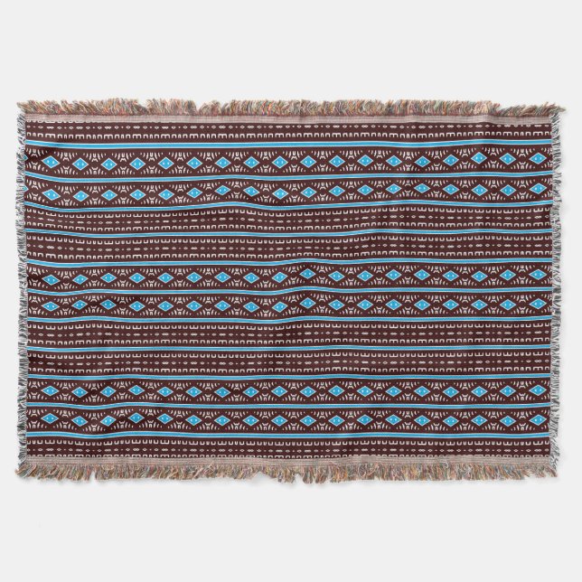 Modernes Mudcloth-Pattern-Keule Decke (Vorderseite)