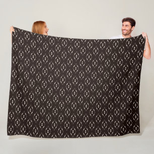 Modernes Mudcloth Tribal Fleece Blanket