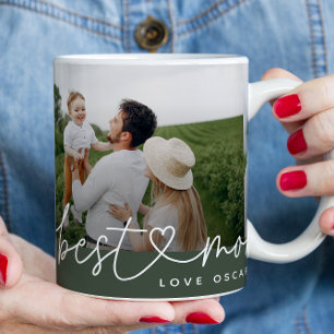 Modernes Multi-Foto-Mama, das niedliche Herzgesche Kaffeetasse