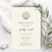 Modernes Muschel Beach Ocean Wedding Bridal Brunch