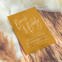 Modernes Mustard Brunch & Bubbly Brautparty