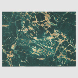 Modernes Muster aus Aquamarin- und Goldmarmor Seidenpapier