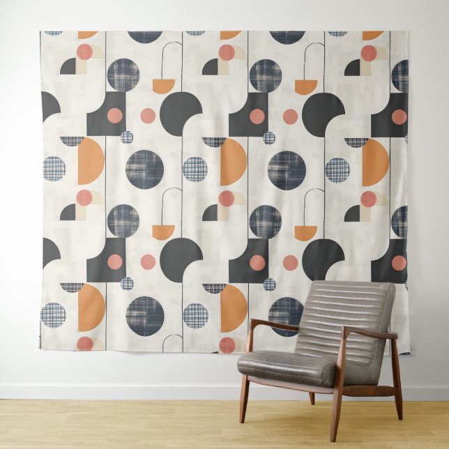Modernes Muster aus dem Mittelalter Wandteppich (Beispiel (Horizontal))
