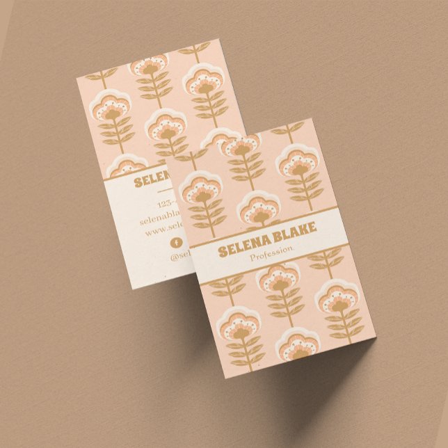 Modernes Muster aus vertikalem Flor - elegant & tr Visitenkarte (Von Creator hochgeladen)