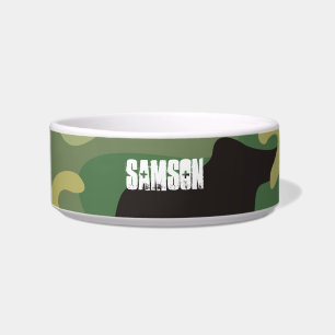 Modernes Muster der grünen Camouflage mit dem Name Napf