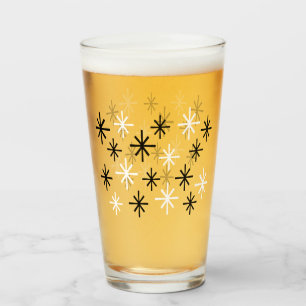 Modernes Muster der Sternexplosion Mitte des Jahrh Glas