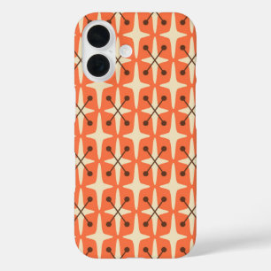 Modernes Muster der Sternexplosion Mitte des Jahrh iPhone 16 Hülle
