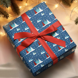 Modernes Muster des Winterglücks Geschenkpapier