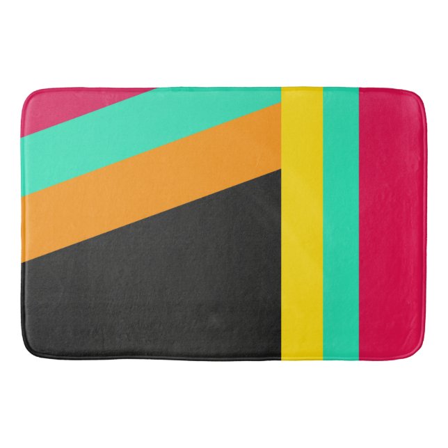 Modernes Muster, diagonal und vertikal, Badematte (Vorderseite)