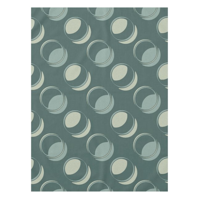 Modernes Muster eines grünen geometrischen Kreises Tischdecke (Vorderseite)