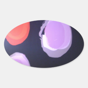 Modernes Muster: Farbiges Polka Dot Pattern Ovaler Aufkleber