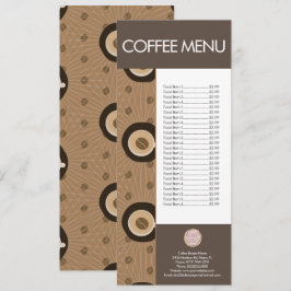 Modernes Muster für den Coffee Shop Menükarte