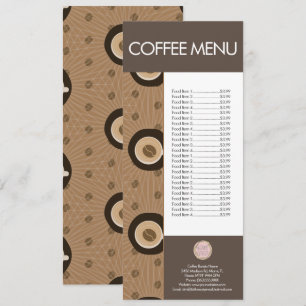 Modernes Muster für den Coffee Shop Menükarte