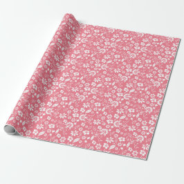 Modernes Muster für die Blume der Girl Blush Pink Geschenkpapier